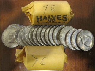 roll (20 coins) of 1976 Kennedy half dollars 1776 1976 dates