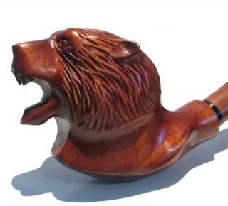 Unique Briar HAND CARVED Tobacco Smoking Pipe / Pipes Grizzly BEAR