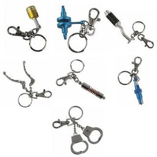   Levers Spark Plug Exhaust Shock HandCuffs Key Ring Chain Keychain