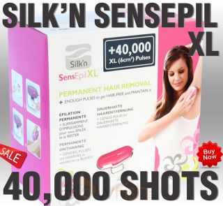 New Silkn Sensepil XXL IPL Hair Remover with 40,000 Shots Lamp Free 