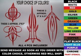   PINSTRIPE DECAL 4 PIECE SET, CHOICE OF COLOR street, rod, hot, rat, a