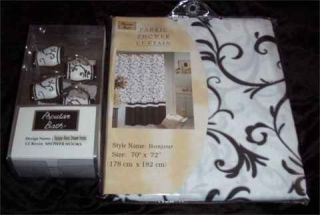 black and white toile curtains in Window Treatments & Hardware