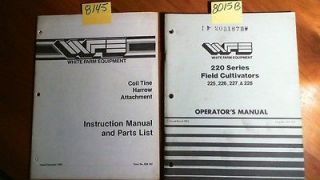  Coil Tine Harrow 225 226 227 228 Cultivator Operators Parts Manual
