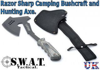   Hunting Camping Bushcraft Razor Sharp Hand Axe Ice Wood Trees UK