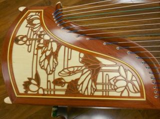   21 String Rosewood Guzheng, Chinese Zither Harp Instrument, Koto