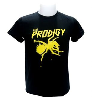 The Prodigy Yellow Black T Shirt Tee UK Brit DJ Punk Dance Rave Techno 