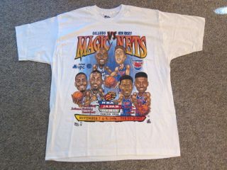 1996 Vintage NBA Orlando Magic New Jersey Nets T shirt Tee sz XL Penny 