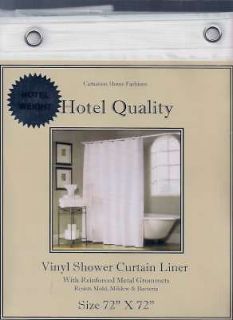 Hotel Weight HEAVY Vinyl Shower Curtain or LINER~Metal GROMMETS 