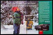1988 Sony Handycam Video 8 Camcorder Magazine Ad Model CCD F40