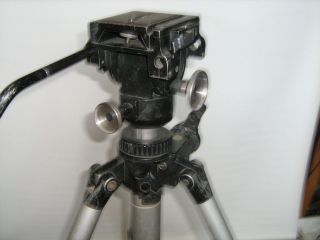 Tripod heavy duty Japan made movie camera Konvas Kinor Arriflex Red 