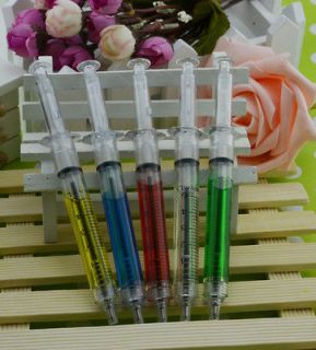 good Hotsale New syringe pen/Ball pen/ Fashion pen 5pieces B5