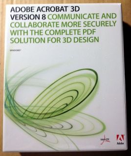 Adobe Acrobat 3D Version 8   Acrobat 8.0 Professional + 3D CAD 