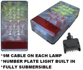   TRAILER LIGHT KIT 9M CABLE 1 HAS BUILT IN No PLATE LIGHT + 7 PIN PLUG