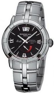 NEW MENS RAYMOND WEIL PARSIFAL AUTOMATIC POWER RESERVE SS WATCH 2843 