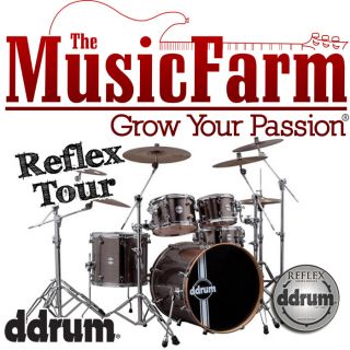 Ddrum Reflex Tour 5 Piece Drum Set Shell Pack   Pewter