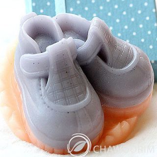 3D Moulds  A Pair of shoes Boy SET Silicone Soap Molds