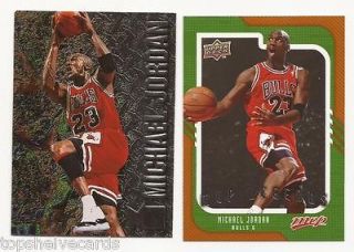 Michael Jordan 2 Card Lot Upper Deck & Fleer Metal Chicago Bulls