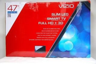 NEW VIZIO M3D470KD 47 1080P 240Hz 3D EDGE LIT RAZOR LED HDTV WITH 
