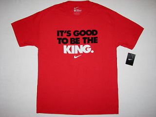 Nike Mens Its Good To Be The King T Shirt Red NWT Lebron Red Heat 