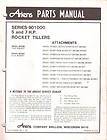 Ariens 901006 901007 Rocket Rotary Tiller Parts Manual