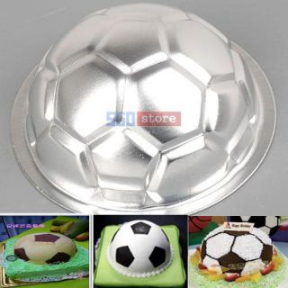   Birthday Cake Tin Jello 3D Football Shaped Pan Molds 3.2 Moulds