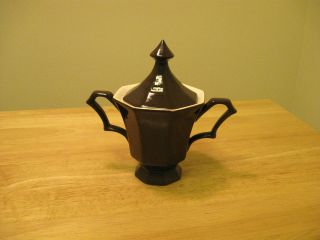 12297 Independence Interpace Ironstone Dark Brown Sugar Candy Bowl 