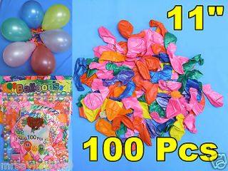 100 Pcs Assorted Color Balloons 11 Helium Quality Latex Party Wedding 