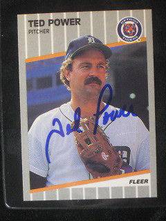 1989 Fleer Autographed Signed Card #142 Ted Power Tigers NMMT 33708