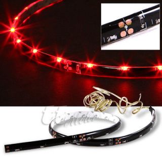 BEST 2 X UNDER CAR BODY 20 LED NEON LIGHT STRIPS BLOODY RED