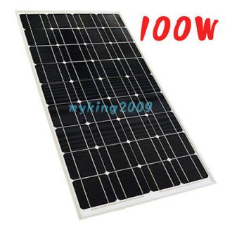   *100w) Monocrystal PV Solar Panel Module 12V RV Boat battery charger