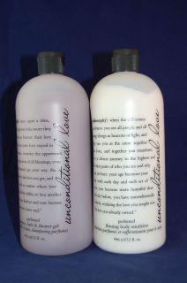   Set of 32 Oz Unconditional Love  Shampoo,Showe​r Gel & Body Emulsion