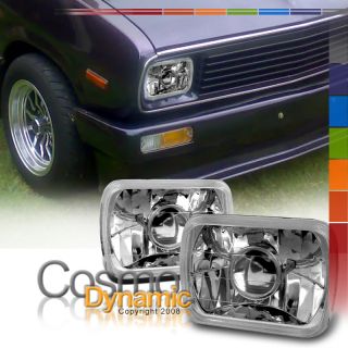 H4 PROJECTOR HEADLIGHTS CLEAR LAMPS 86 97 NISSAN PICKUP (Fits: 1988 