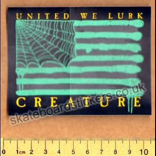 Creature   United We Lurk   Skateboard Sticker New horror monsters 