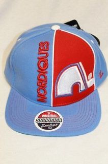 QUEBEC NORDIQUES NHL SNAPBACK HAT CAP HYPE BABY BLUE/RED