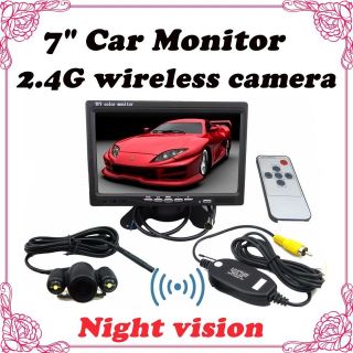   Car Rear View Monitor + 2.4G Wireless Car backup Camera Night Vision