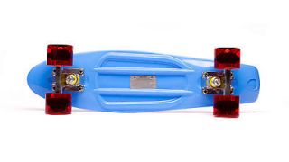   Plastic Skateboard Blue w/ Red CRUISER Banana Board 