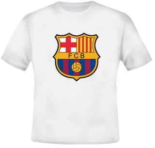 FC Barcelona Soccer futbol Logo T shirt Tee FCB
