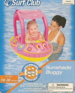 Princess Baby Girls Pink Surf Club Infant Swim Pool Float Raft Seat w 