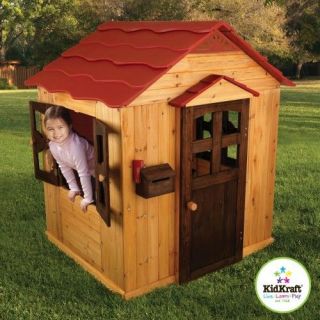   Childrens Kids Indoor & Outdoor Backyard Playhouse Play House   Wood