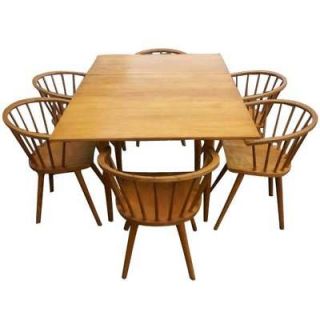 Conant Ball Russel Wright Dining Set Table & (6) Chair