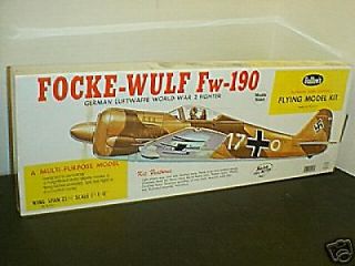   #406 WW II Focke Wulf 190 Balsa wood Airplane modelKit New in box