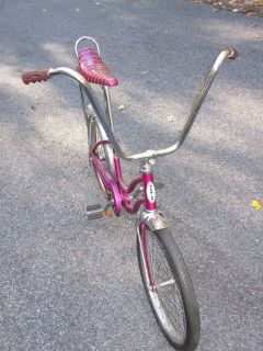   Schwinn Stingray Fair Lady Pink Original Vintage Bicycle Banana Seat