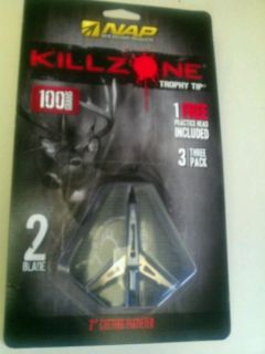 New Archery Products KILLZONE 2 Blade 100 Gr Broadheads, 3 Pack 