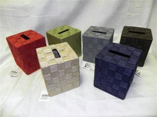 New) Beautiful Woven tissue box cover (6 color choices) for storage 