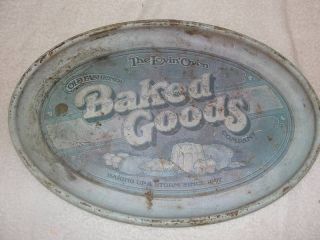THE LOVINOVEN,OLD FASHIONED BAKED GOODS METAL TRAY.VTG