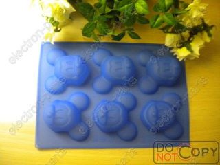   Silicone 6 Shapes Mickey Mouse Cake Mould Baking Cup Pan cake Mold