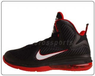 Final Sale ! Nike Lebron 9 Black Red James Air Max Basketball Shoes 