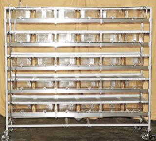 ALLENTOWN RODENT LAB CAGE RACKS   WITH 30 CAGES FOR MICE, RATS & SM 