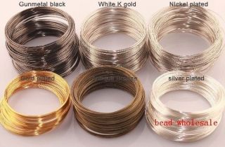   Silver/Gold Plated Memory Steel Wire For Cuff Bangle Bracelet 0.6mm