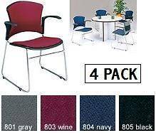 New Ofm Multi Use Stacking Chair Fabric W/ Arms